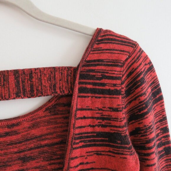 REBECCA MINKOFF Silk Cashmere Open Back Essef Sweater Dress Burnt Orange Size S - Picture 11 of 15